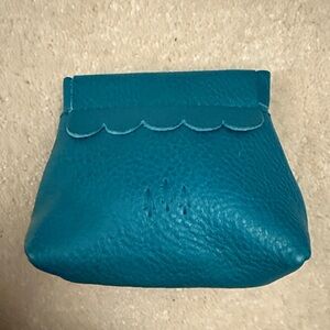 Portland Leather Mini Bag in Turquoise coin purse